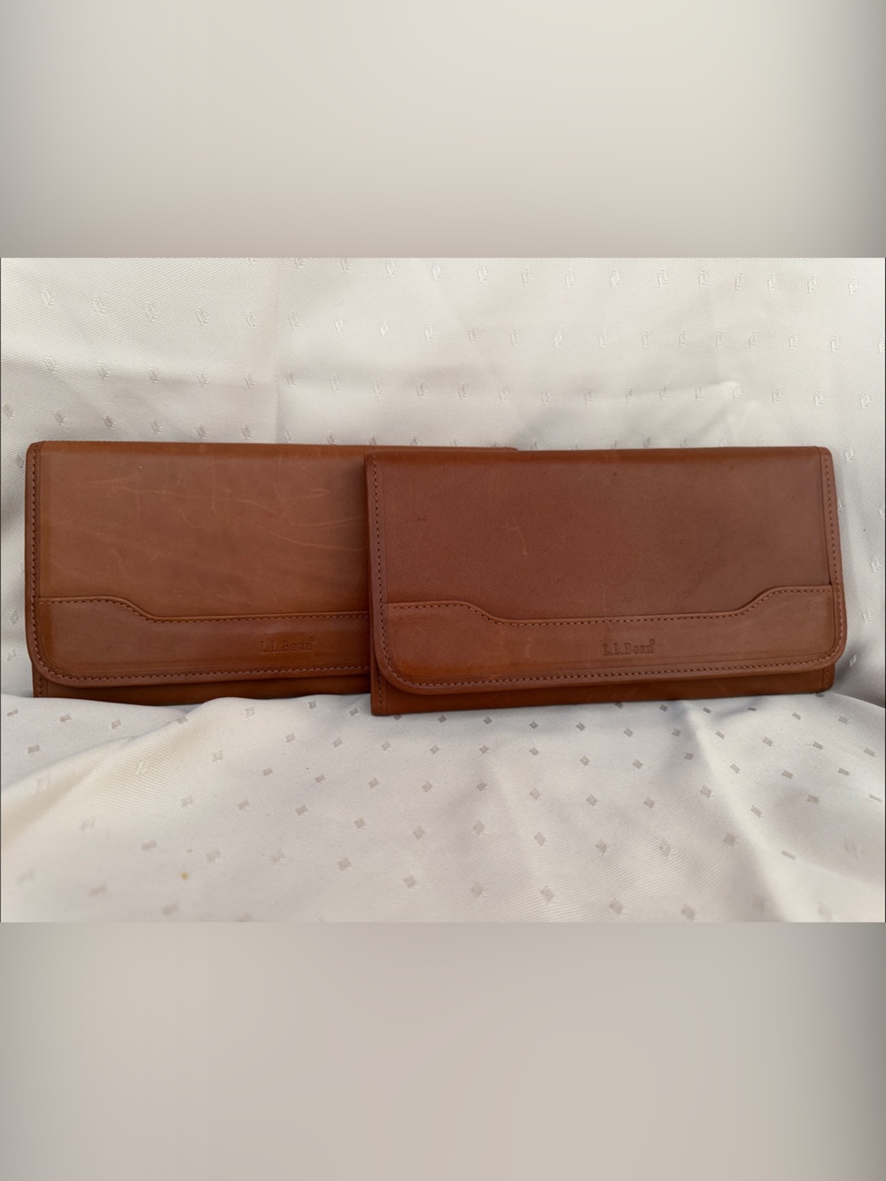 LL Bean his and hers all leather Passport wallets        retail $500 each
